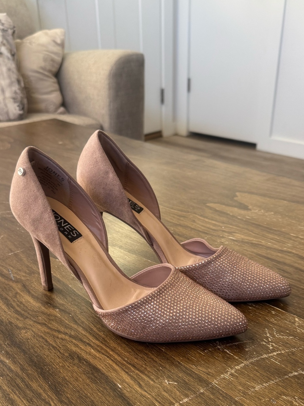 Jones New York Rose Blush Pointed D'Orsay Stiletto Heels